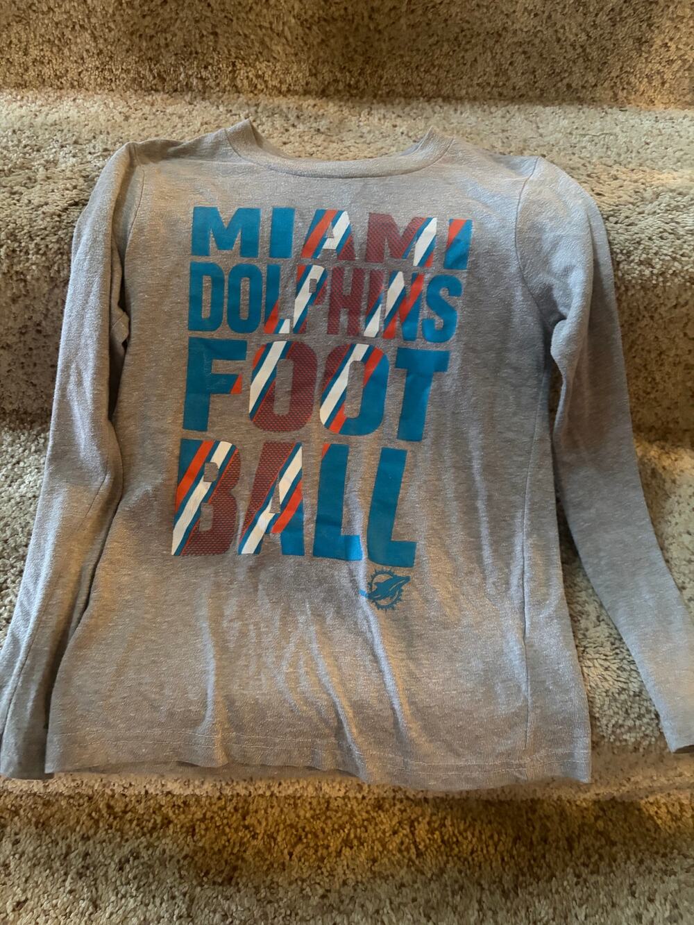 NFL Miami Dolphins boys 7 long sleeve shirt
